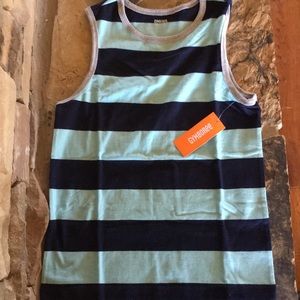 Boys, GYMBOREE, L, 10-12, navy and turq tank top